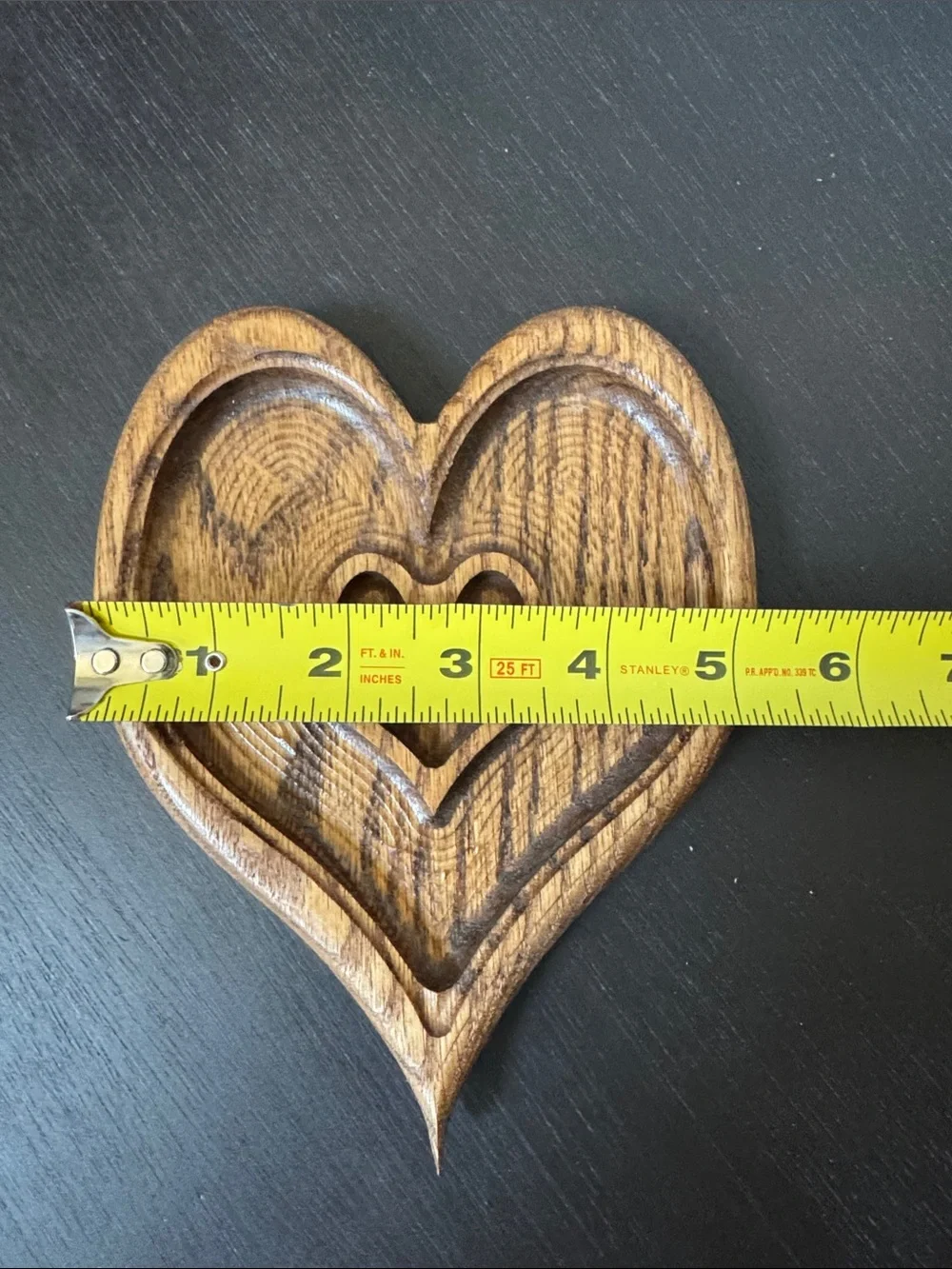 Hand-Carved Wooden Heart Trinket Dish - Walnut